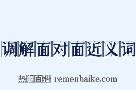 调解面对面近义词是什么意思的图片